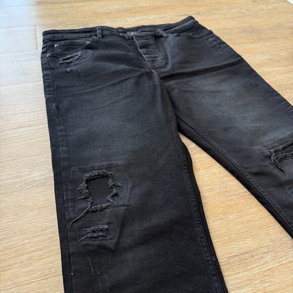 KSUBI 'Van Winkle' Distressed Denim - 36" - BLACK - Picture 2 of 7